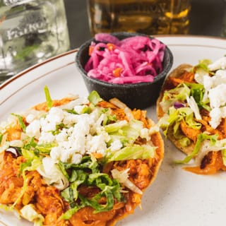 129. Chicken, Beef or Bean Tostada